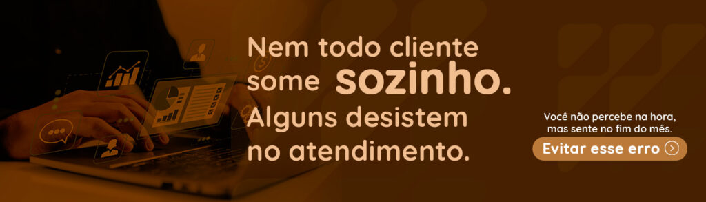 Banner com mensagem sobre clientes que desistem no atendimento por falta de resposta